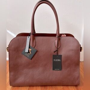 NWT Claudia Firenze VIRAL Italian Pebbled Leather Tote